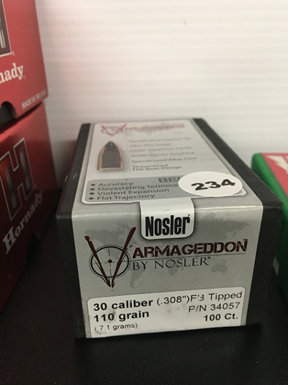100 Qty, 30 Cal, 110 Gr Bullets