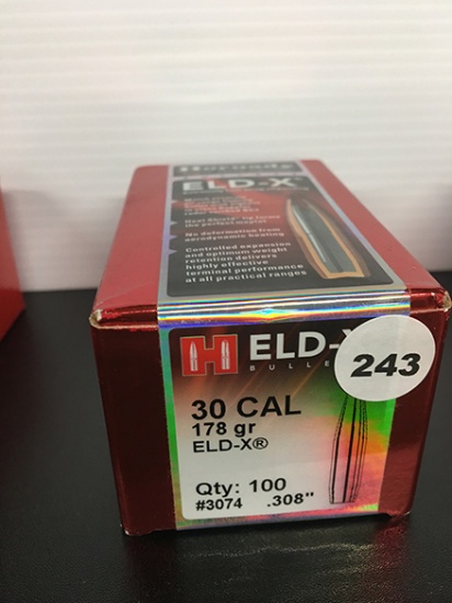 100 Qty, 30 Cal, 178 Gr Bullets