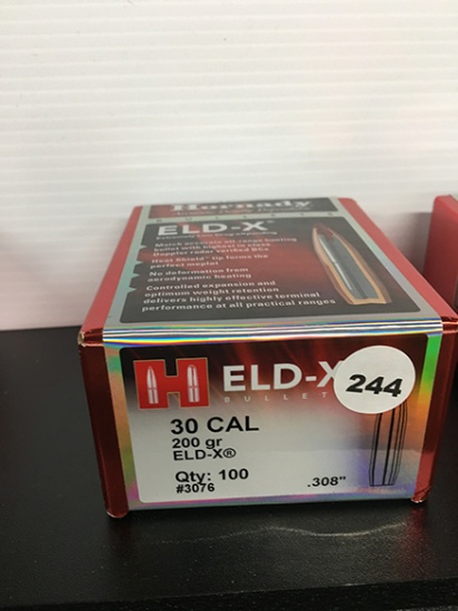 100 Qty, 30 Cal, 200 Gr Bullets
