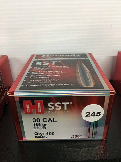 100 Qty, 30 Cal, 165 Gr Bullets