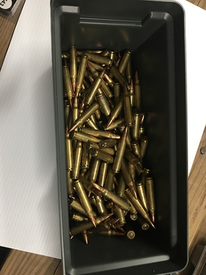 340 Rds, 55 Gr FMJ, 223 Reloads w/Ammo Box
