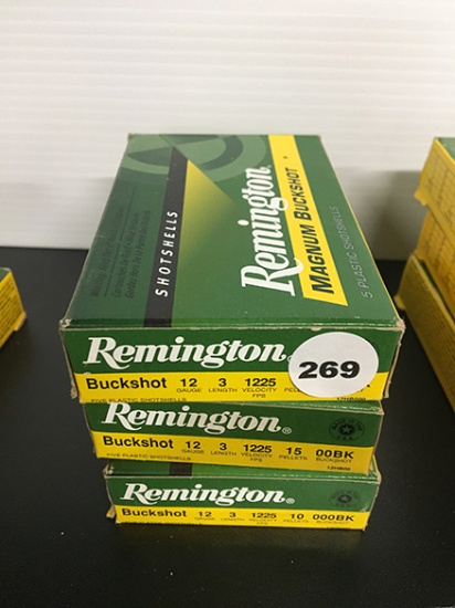 15 Rds, 12 Ga, Buckshot, 3 in.