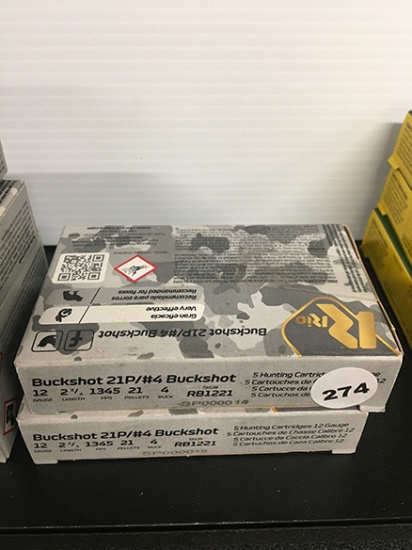 10 Rds, 12 Ga.. #4 Buckshot, 2 3/4 in.