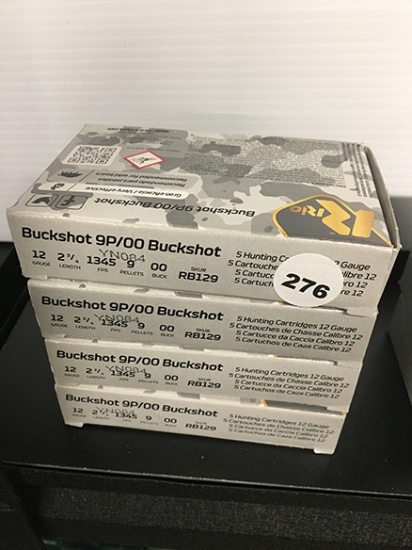 20 Rds, 12 Ga, 9P/100 Buckshot, 2 3/4 in.