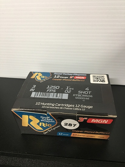 10 Rds, 12 Ga, Turkey Mag, 3 iin.