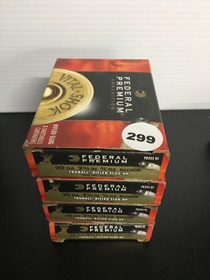 19 Rds, 20 Ga, 2 3/4 in. Rifle Slug