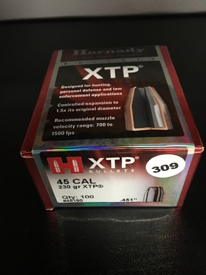 100 Qty, 45 Cal, 230 Gr Bullets