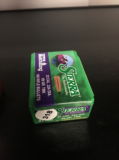 84 Qty, 22 Cal, 69 Gr Bullets