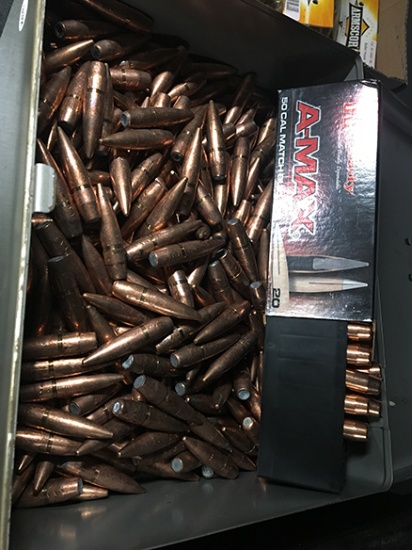 400 plus, 50 Cal Bullets in Metal Box