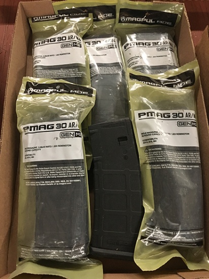 Lot of 6, PMAG 30 AR/M4, 5.56 X 45 Nato/223 Rem