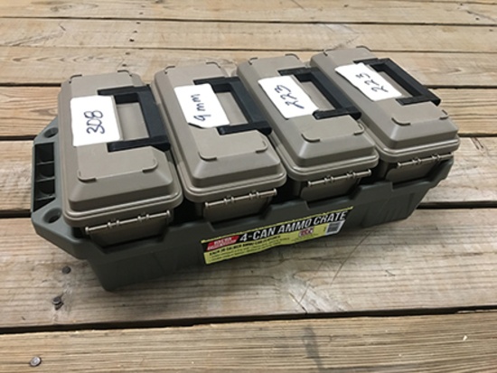 4 Empty Ammo Cans and Crate, AC4C