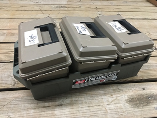 3 Empty Ammo Cans and Crate, AC3C