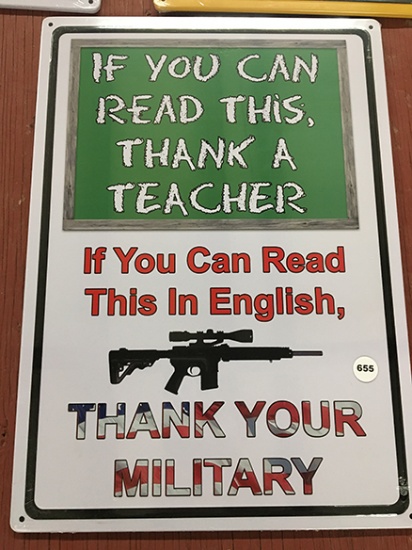 12 in. X 17 in. Metal Sign