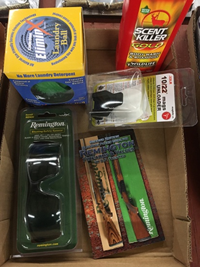 Remington Safety Eyewear, Rem. Values Book, 10/22 Unloader, Laundry Ball, Body Wash