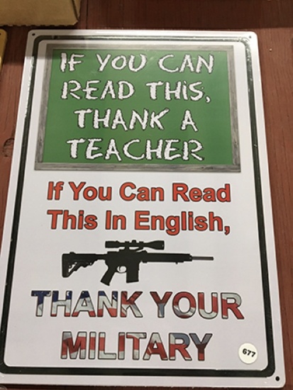 12 X 17 in. Metal Sign