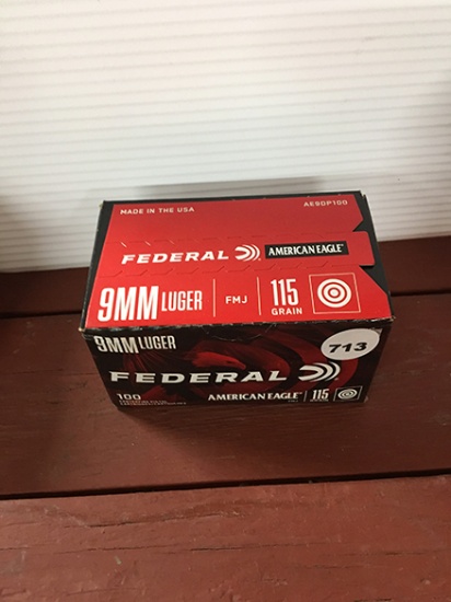 100 Rds, 115 Gr, 9MM Luger