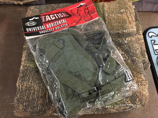 Shoulder Holster & 12 ft X 54 in. Camo Burlap