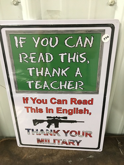 12 X 17 in. Metal Sign