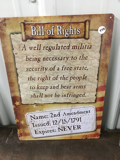 12 X 17 in. Metal Sign