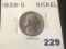 1938-D Jefferson Nickel, UNC