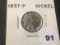 1937-P Buffalo Nickel, UNC