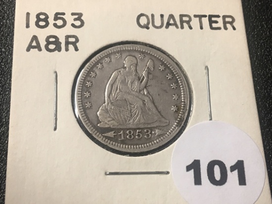 1853 Seated Quarter
