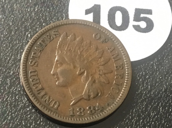 1884 Indian Cent, Full Liberty