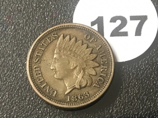 1863 Indian Cent, Full Liberty