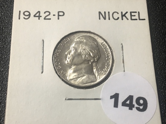 1942-P Silver Jefferson Nickel, UNC