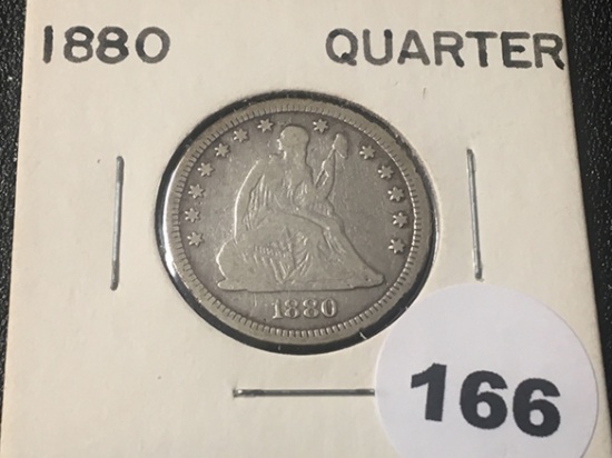 1880 Seated Quarter