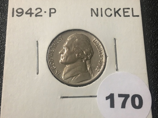 1942-P Silver Jefferson Nickel, UNC