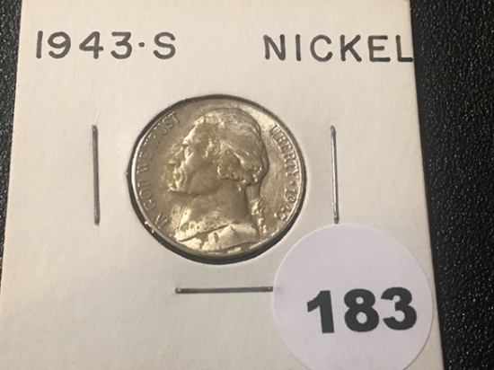 1943-Silver Jefferson Nickel, UNC
