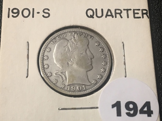 1901-S Barber Quarter