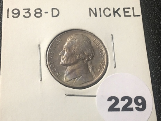 1938-D Jefferson Nickel, UNC