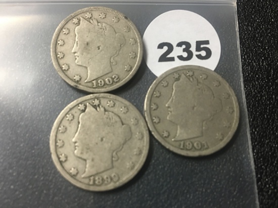 1899, 01, 02 Liberty Nickels