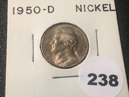 1950-D Jefferson Nickel, UNC