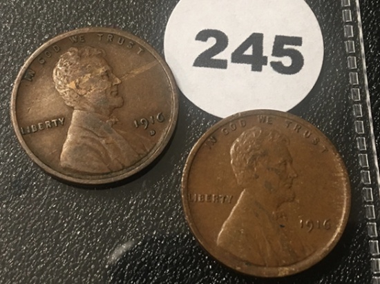1916-, 16-D Lincoln Cents