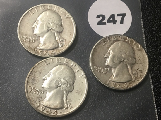 1944, 44-D, 44-S Washington Quarters