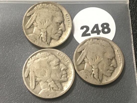 1928-S, 1928, 1929 Buffalo Nickels