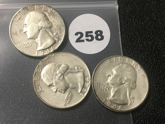 1946, 46-D, 46-S Washington Quarters