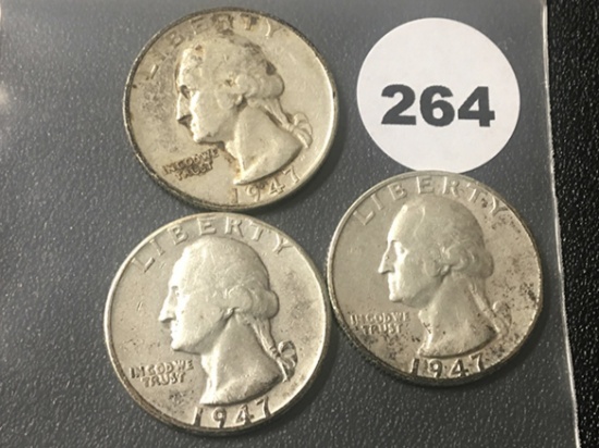 1947, 47-D, 47-S Washington Quarters