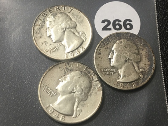 1948, 48-D, 48-S Washington Quarters
