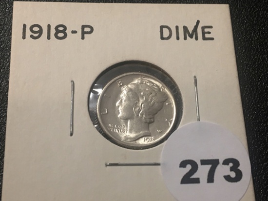1918-P Mercury Dime, FSB