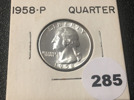 1958-P Washington Quarter, BU