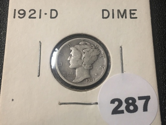 1921-D Mecury Dime