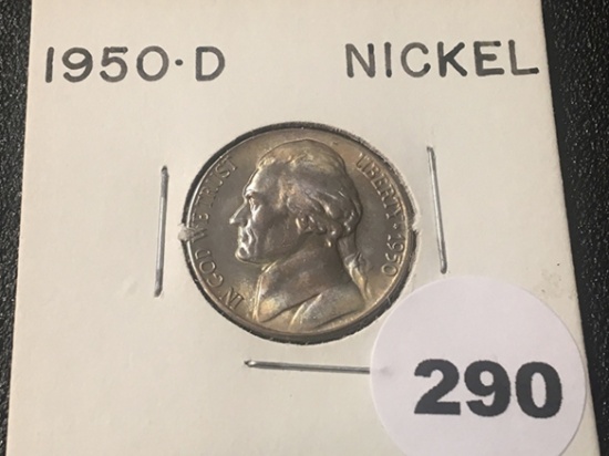 1950-D Jefferson Nickel, UNC