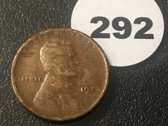 1922 No D Lincoln Cent