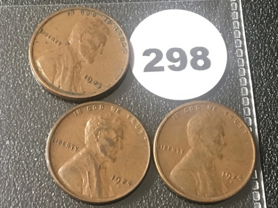 1924, 24-D, 24-S Lincoln Cents