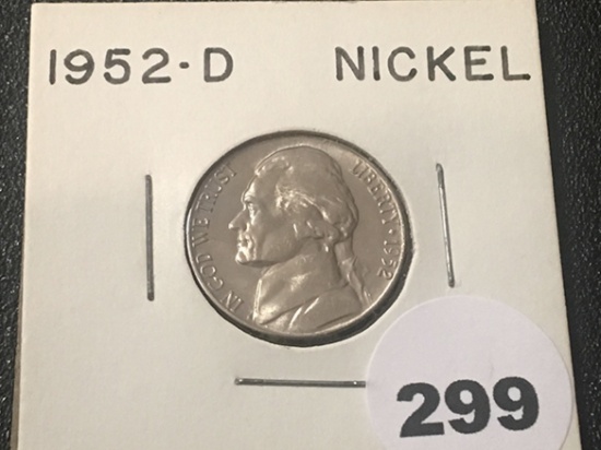 1952-D Jefferson Nickel, UNC