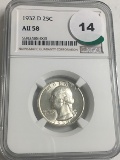 1932-D Washington Quarter, NGC AU58